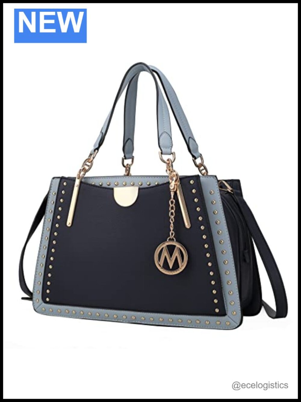 Vegan Leather Satchel Bag for Women, Crossbody Shoulder Handbag Purse